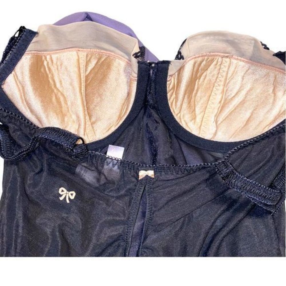 Y2K Victoria's Secret lingerie lace trim ruched night gown built in bra - Picture 12 of 12